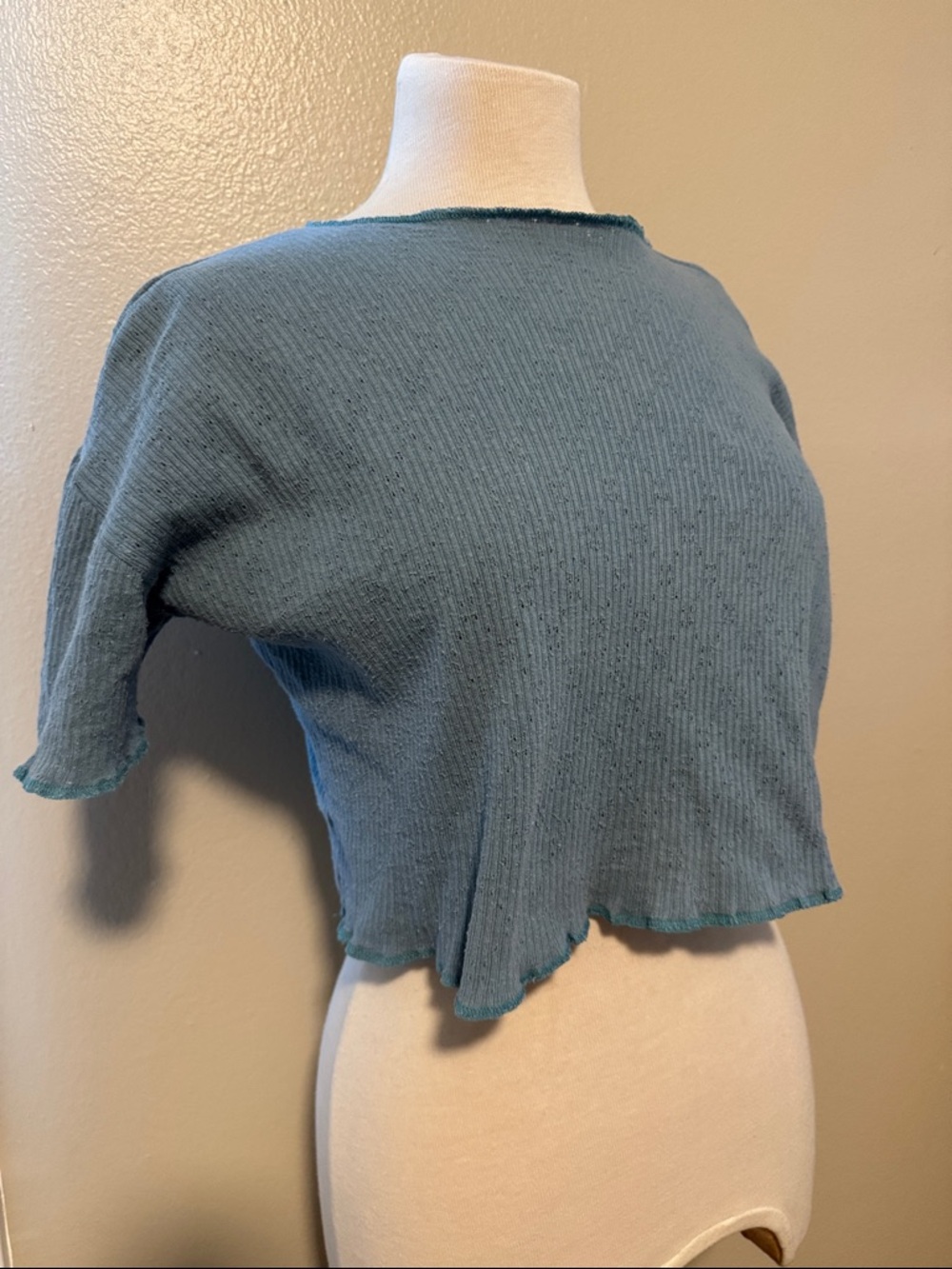 Vintage Women’s Casual Crop Knit Top